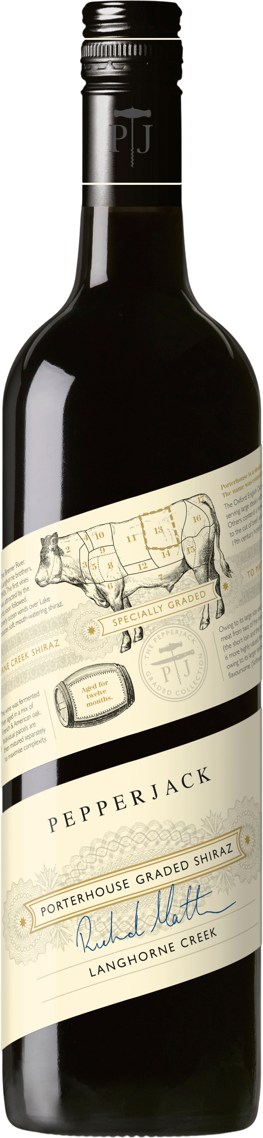 Pepperjack Porterhouse Graded Shiraz Shiraz 2022 Langhorne Creek
